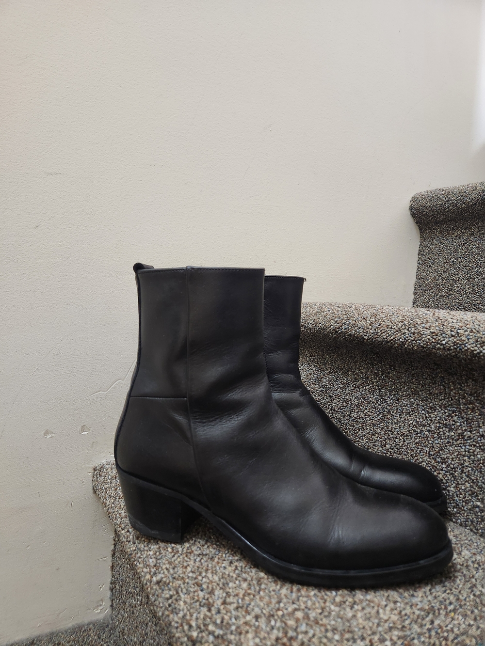 Black Leather Ankle Boots - La Canadienne